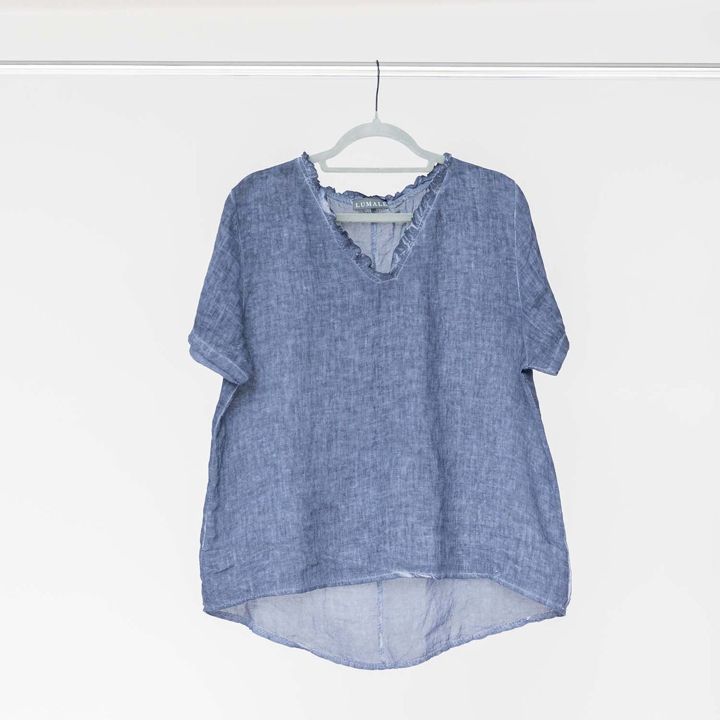 Blusa lino en v